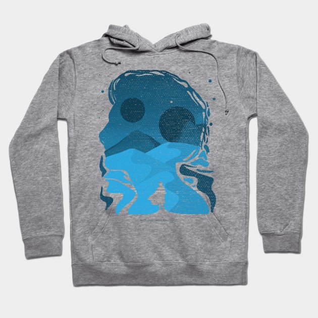 Paul Atreides on Arrakis, Double Exposure Minimalist Illustration Hoodie by Dream Artworks